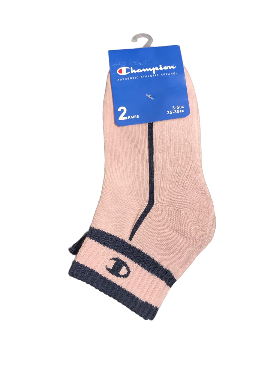 Champion Kısa Çorap 2li Set Performans Lacivert Pembe