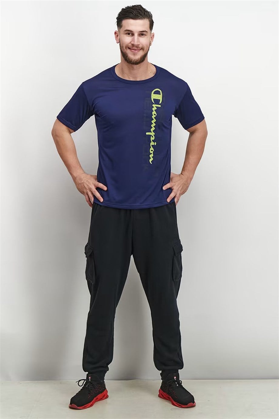 Champion Tshirt Athletic Fit Lacivert