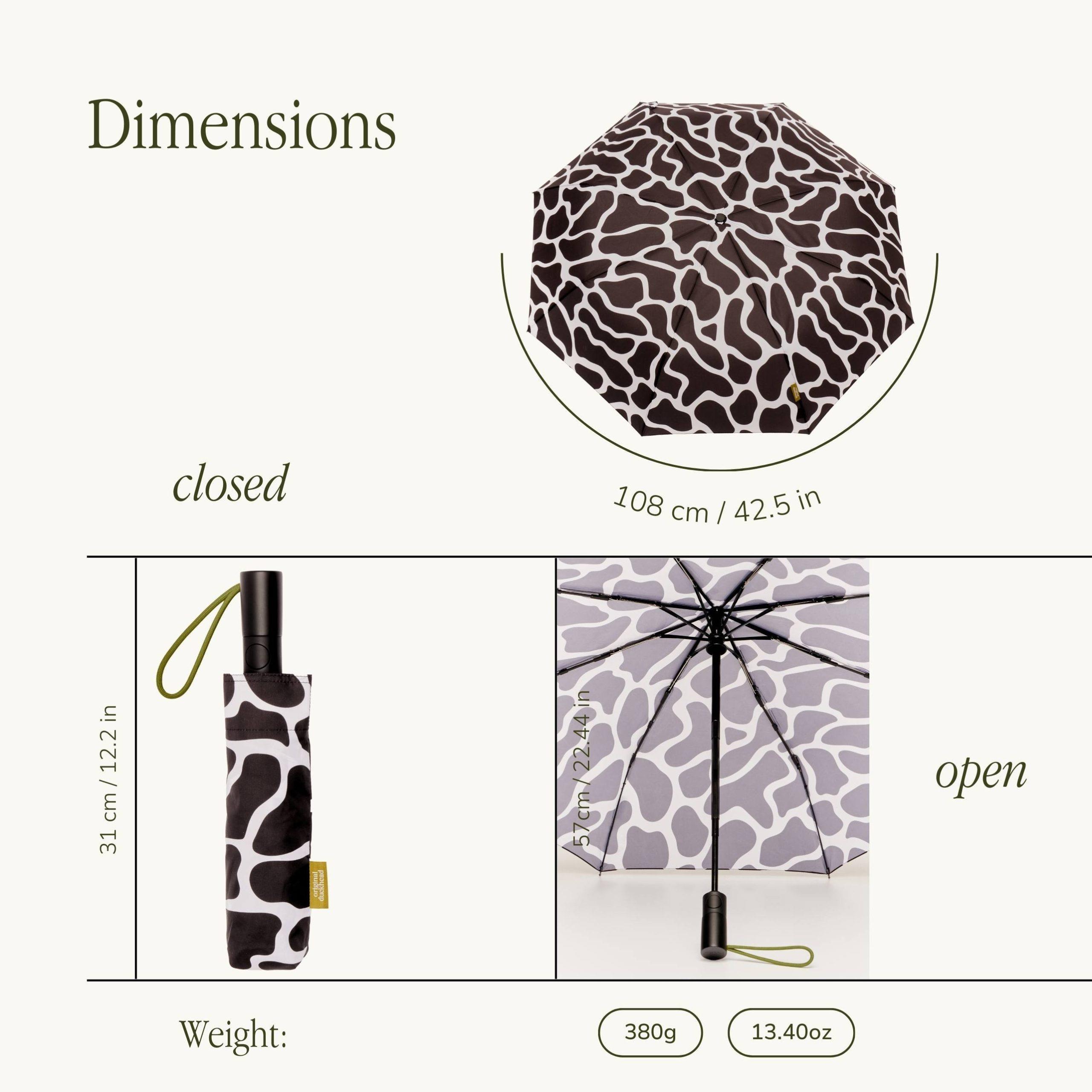 Original Duckhead The Daily Otomatik Şemsiye Black Ripples