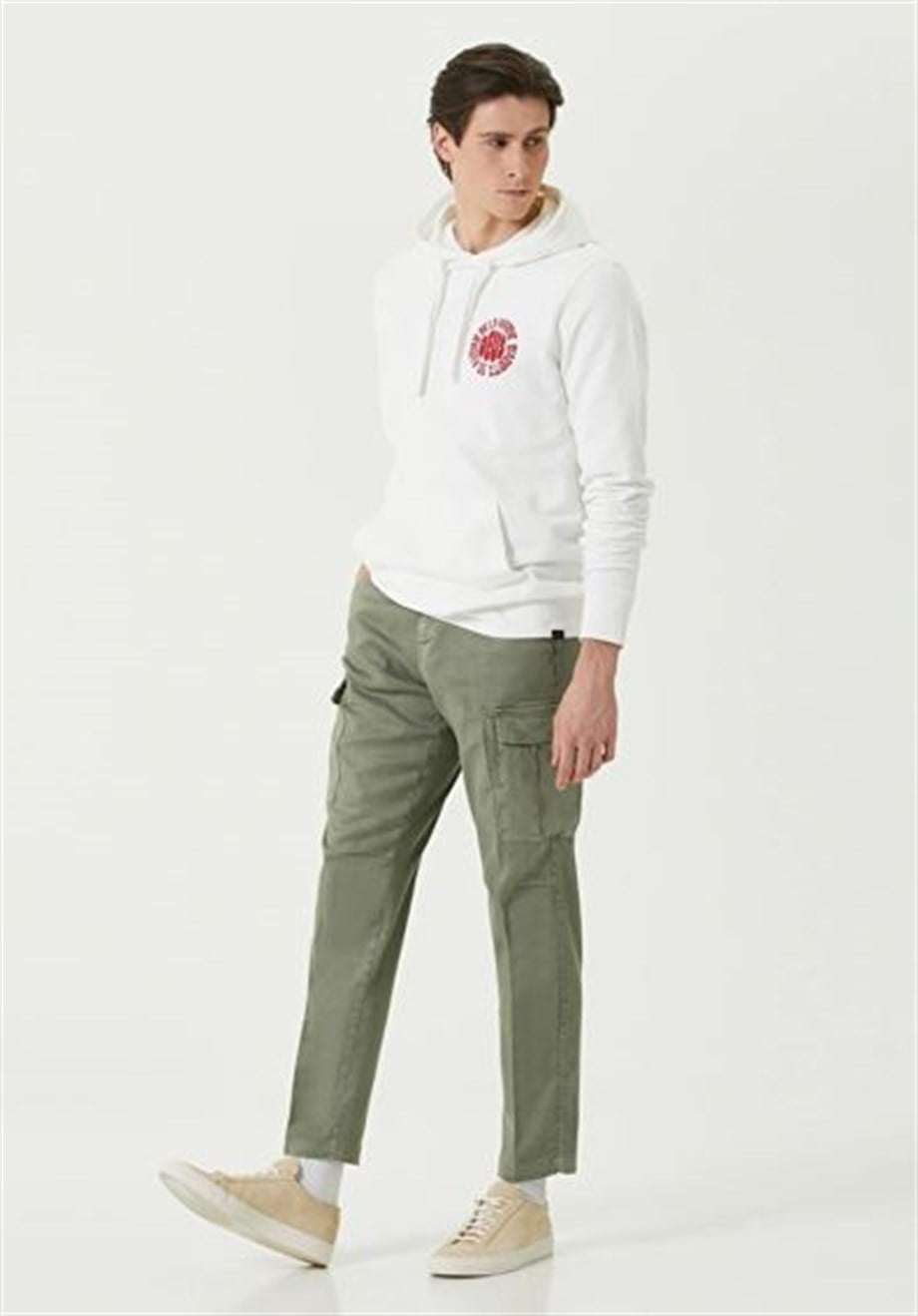 Deus Ex Machina Kapüşonlu Sweatshirt Marine Beyaz