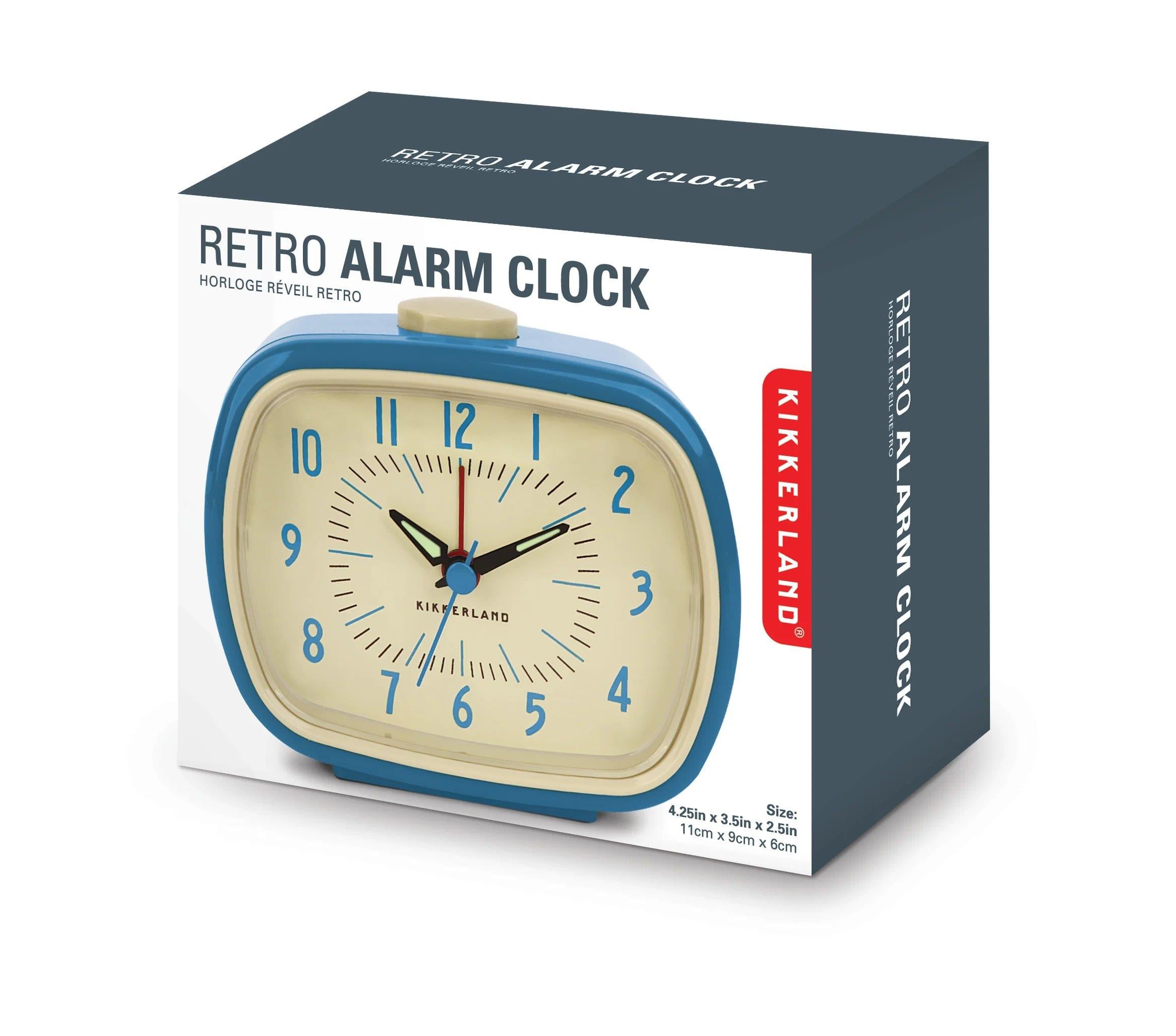 Kikkerland Blue Retro Alarm Clock-Retro Çalar Saat Mavi