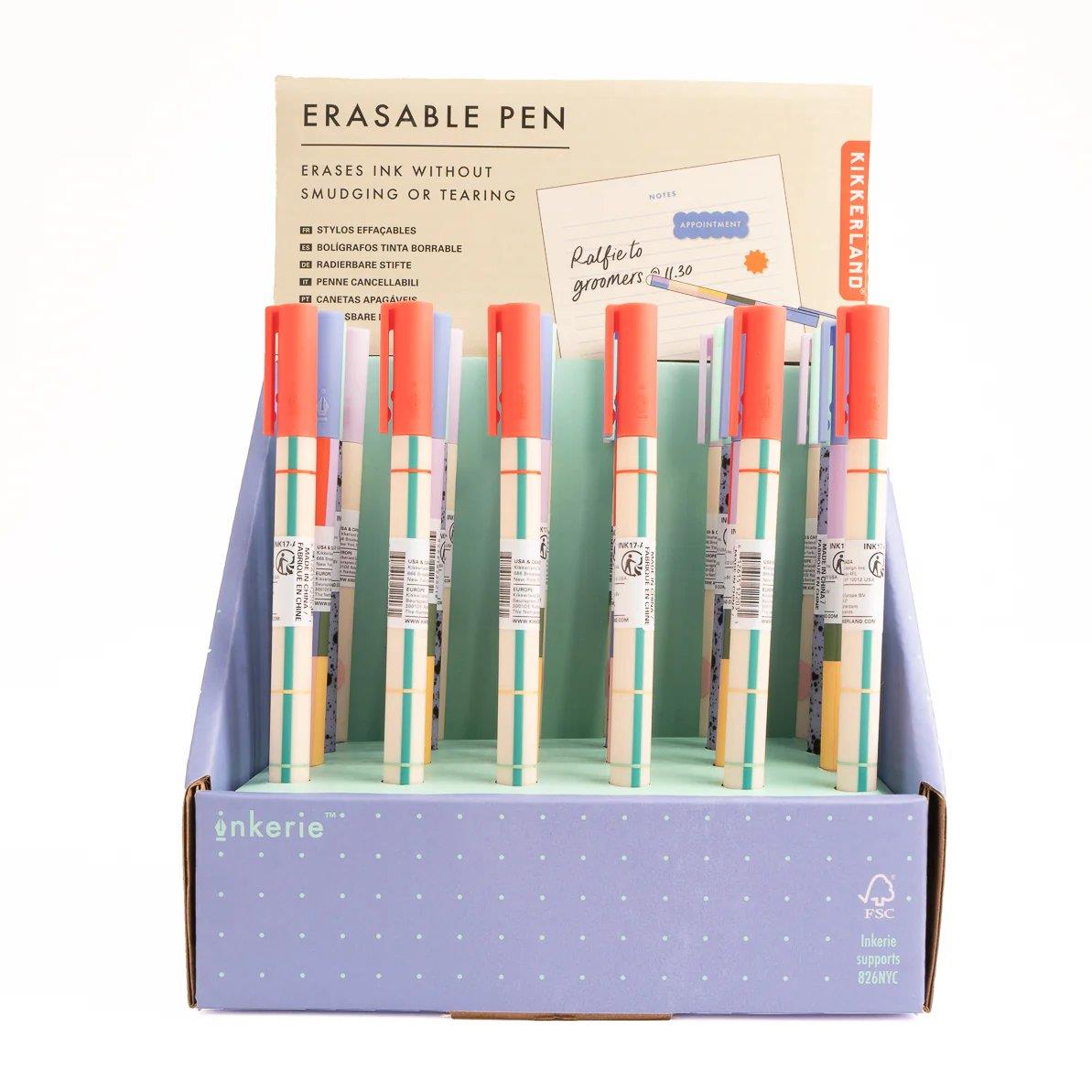 Kikkerland Inkerie Erasable Pen-Silinebilir Kalem