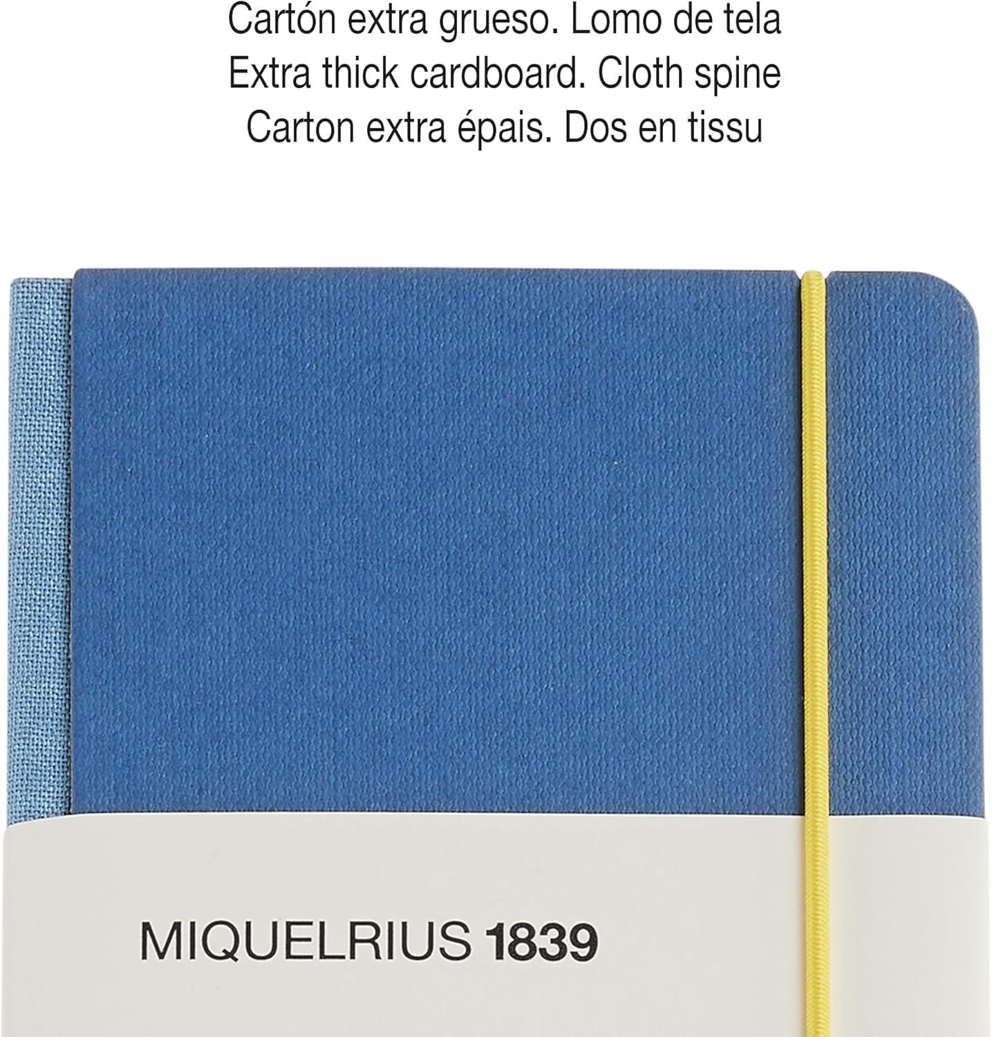 Miquelrius Notebook 1839 - Retro Sert Kapak Çizgisiz Defter Mavi 