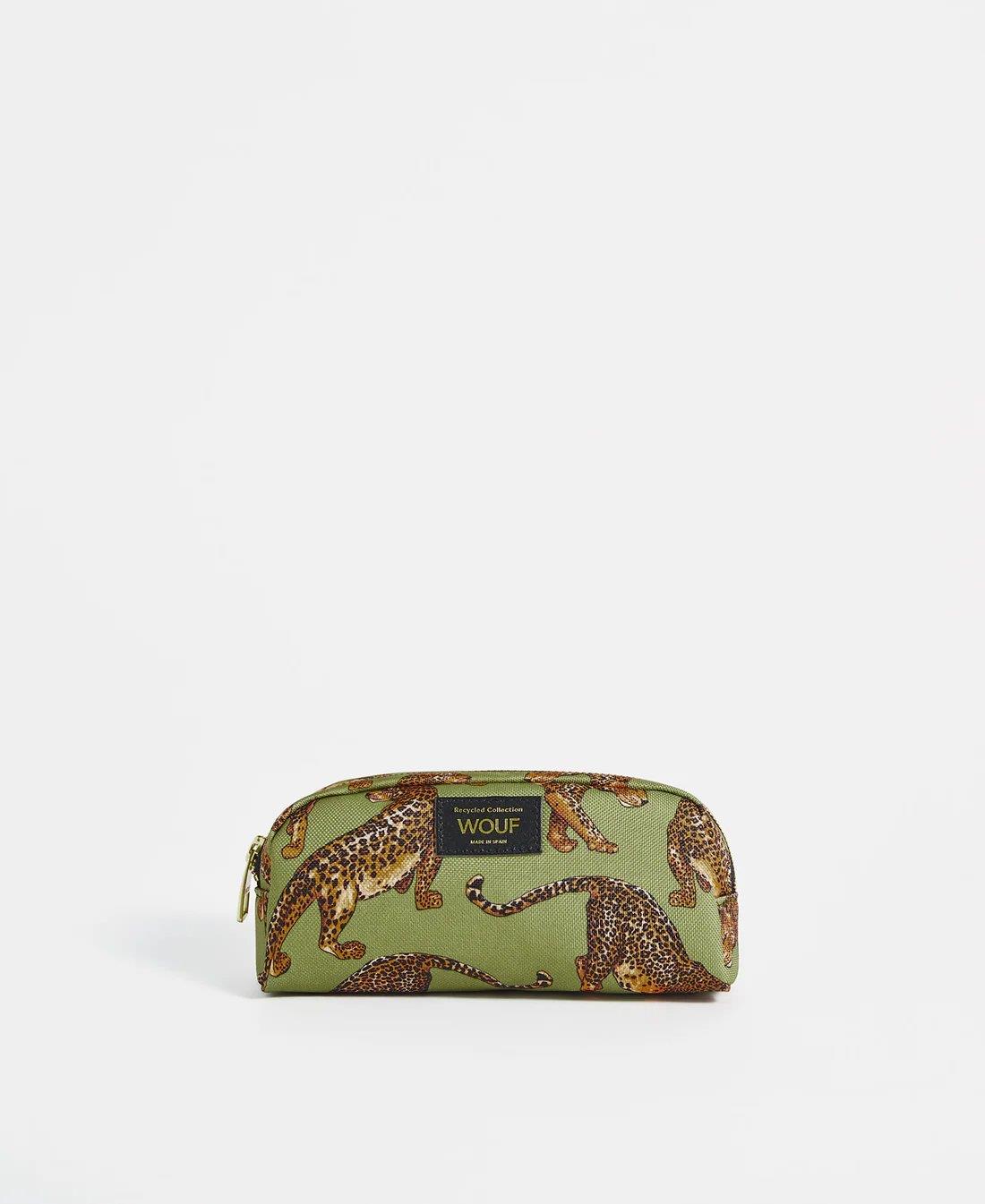 Wouf Makyaj Çantası Make Up Bag Daily Olive Leopard