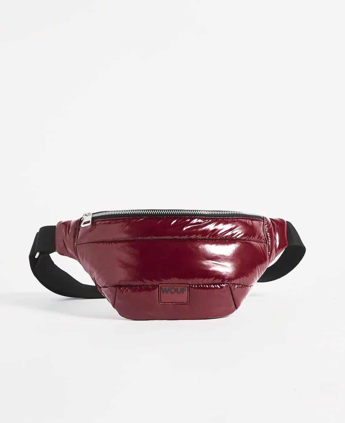 Wouf Bel Çantası Waist Bag Quilted Burgundy Glossy