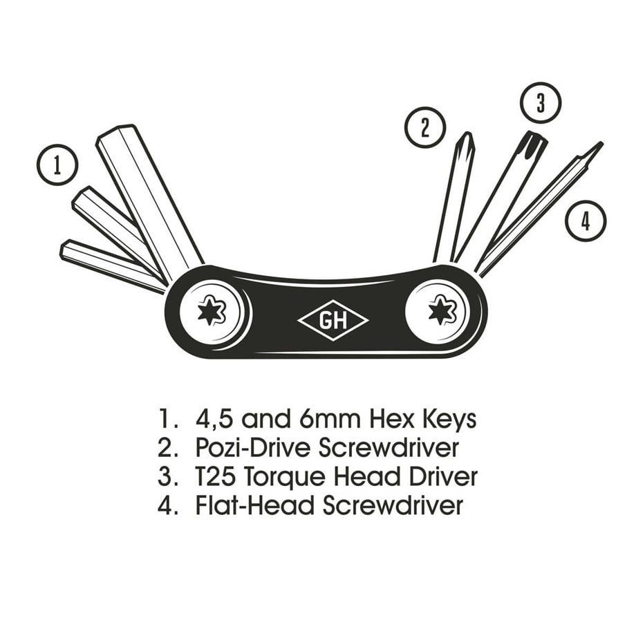 Gentlemens Hardware Çok Amaçlı Bisiklet Tamir Seti