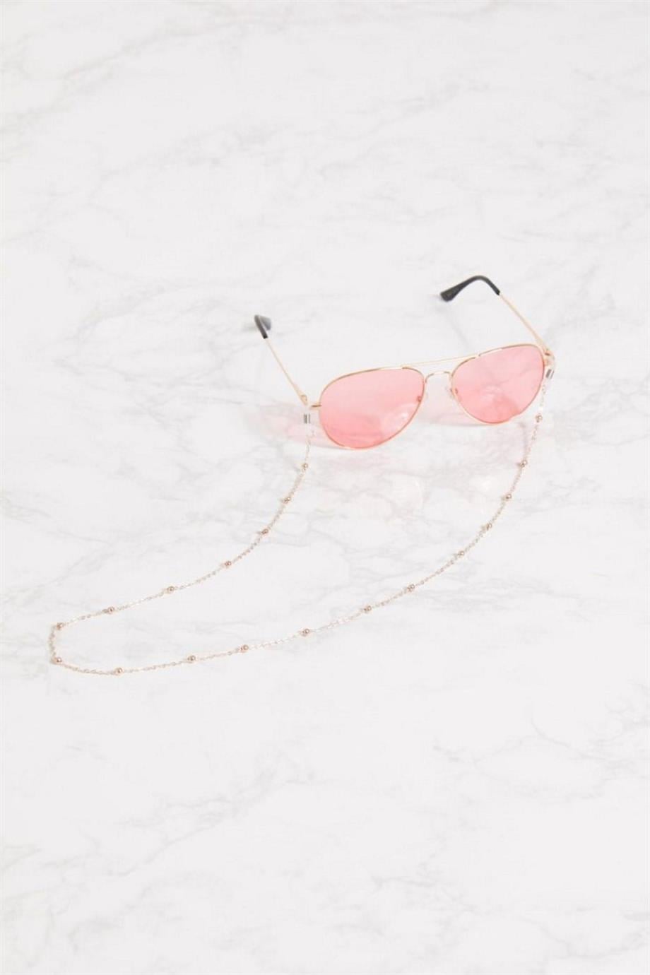 Hipster Deer Gözlük İpi Zinciri Top Rose Renk
