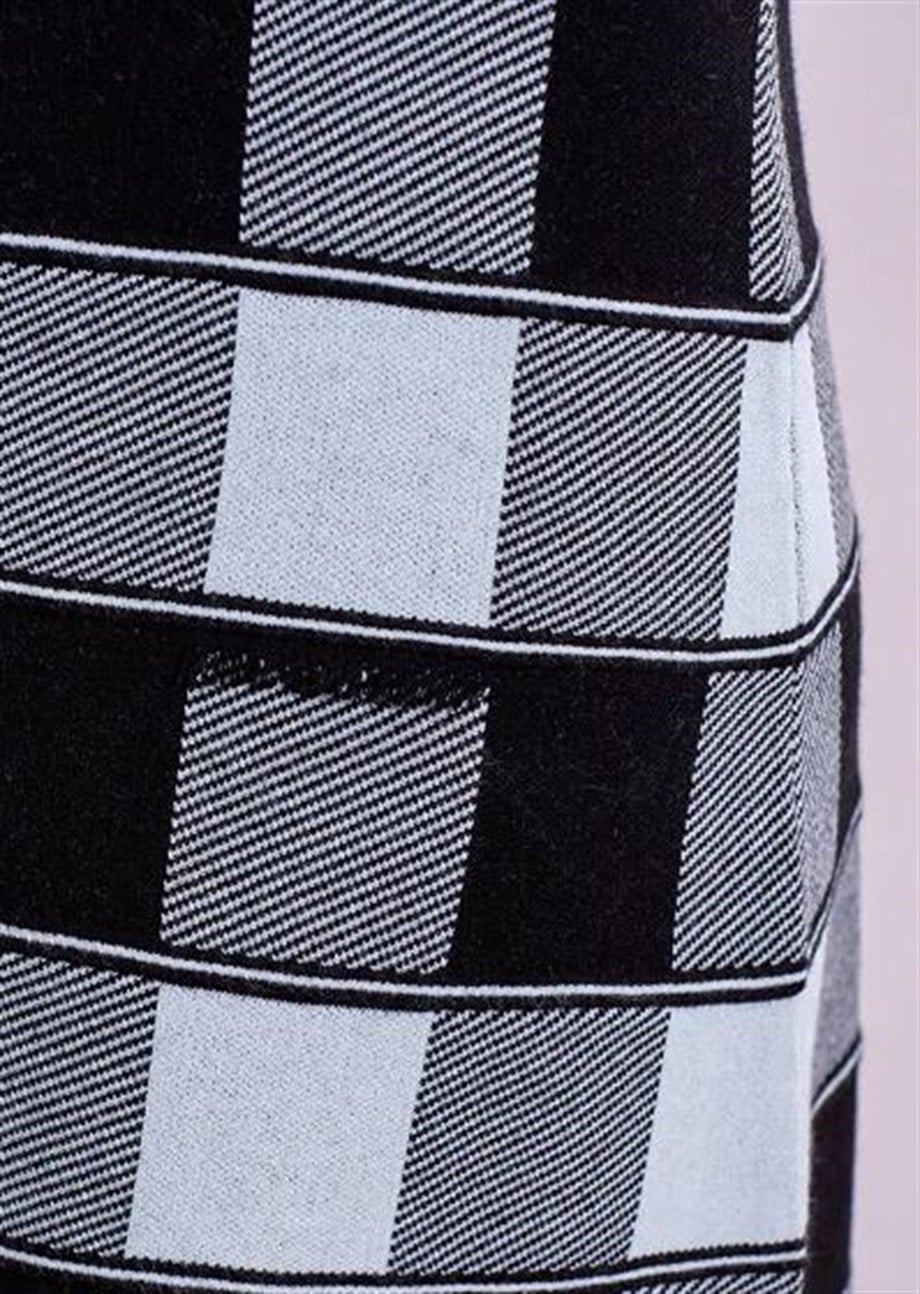 Knitss Triko Mini Etek Dama Desenli