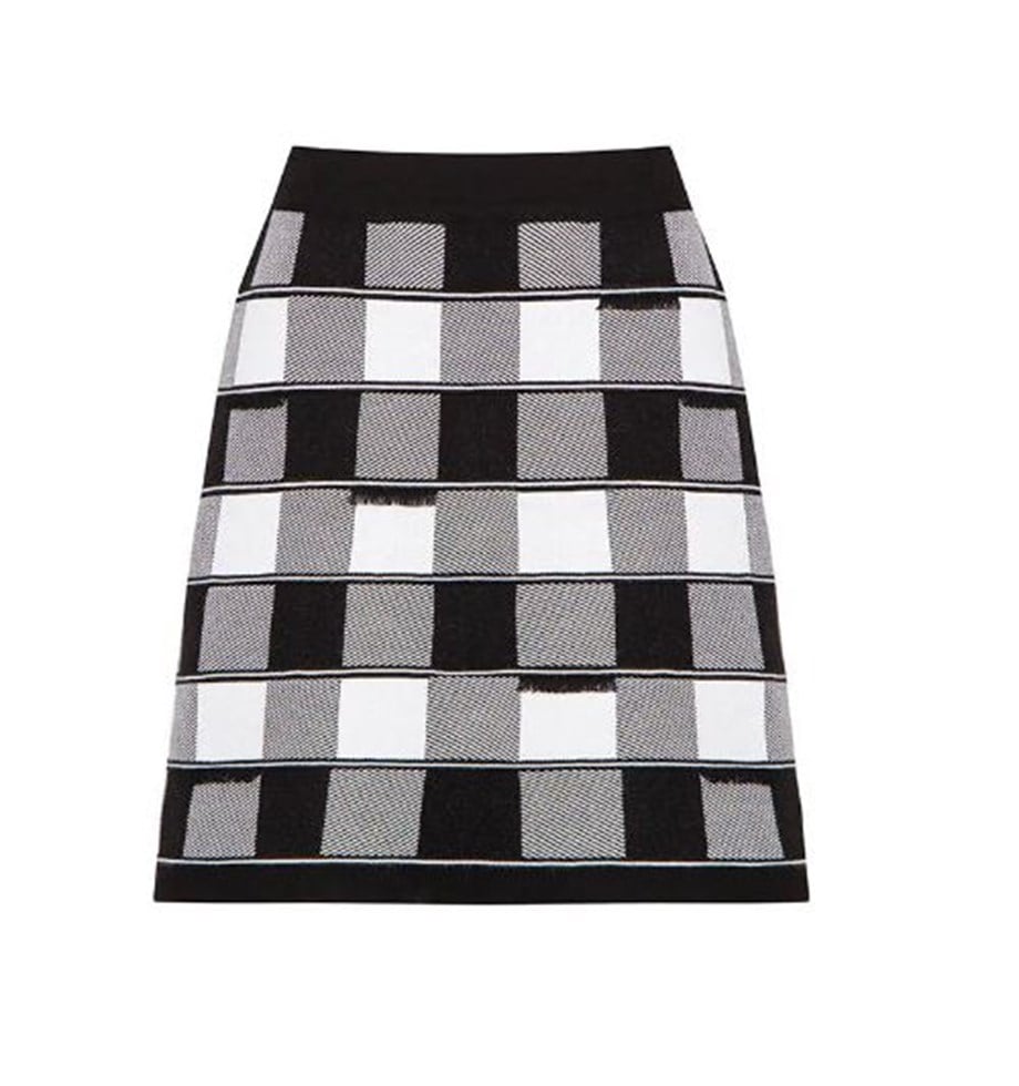 Knitss Triko Mini Etek Dama Desenli