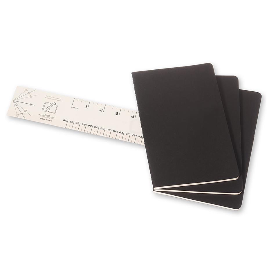 Moleskine Defter Cahiers 13 x 21 cm. Siyah Çizgili