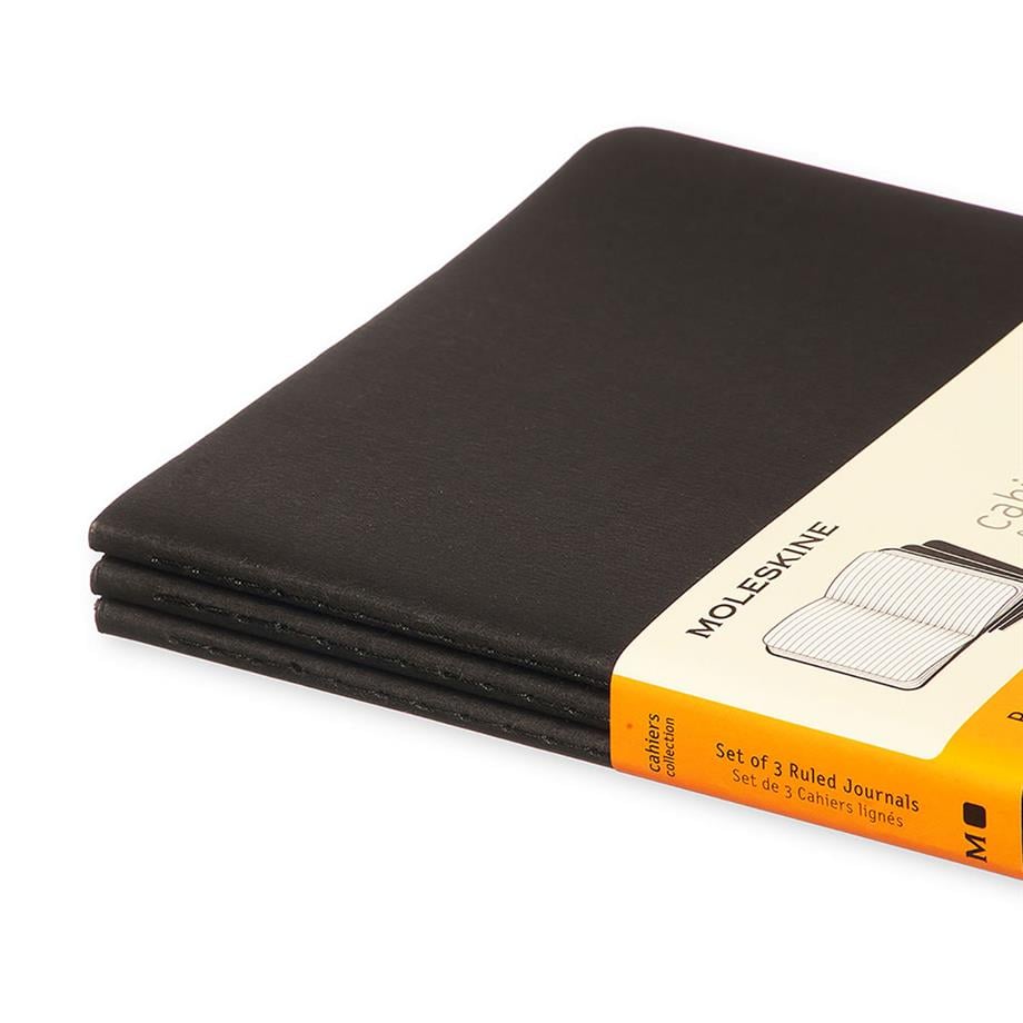 Moleskine Defter Cahiers 13 x 21 cm. Siyah Çizgili