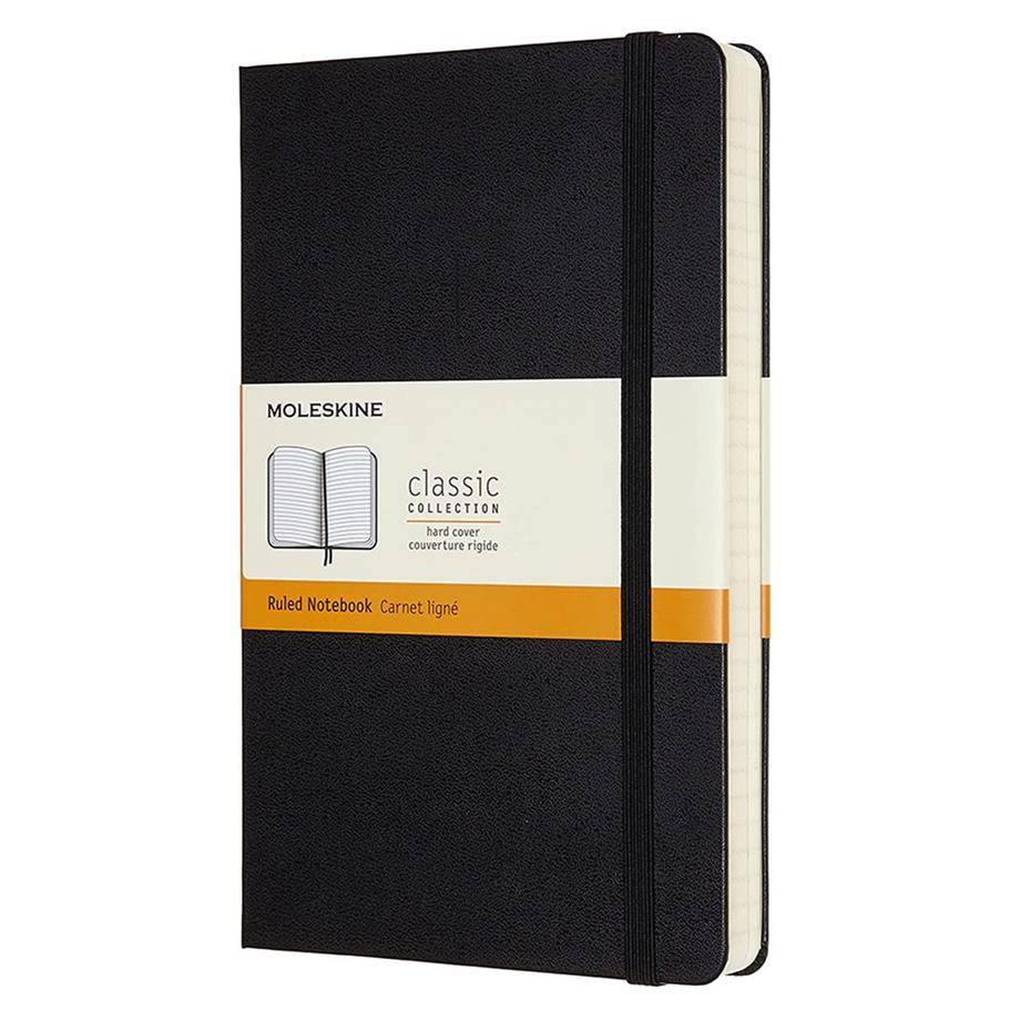 Moleskine Defter Klasik Sert Kapak 13 x 21 cm. Siyah Çizgili