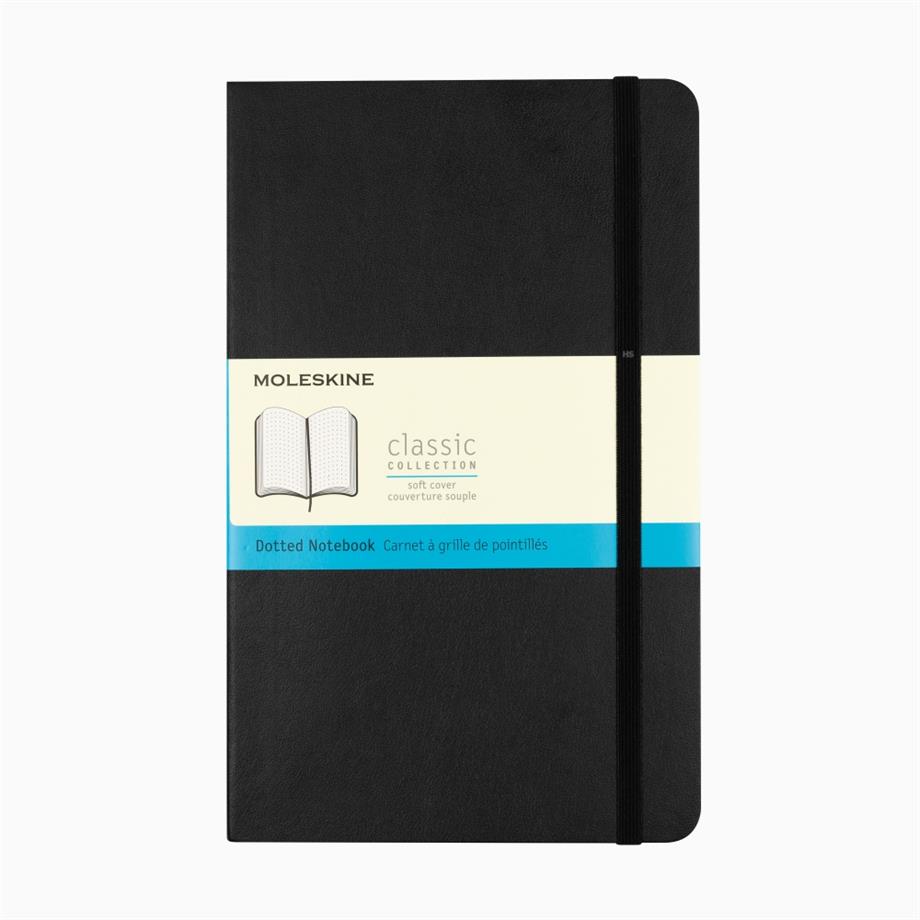 Moleskine Defter Klasik Yumuşak Kapak 13 x 21 cm. Siyah Noktalı