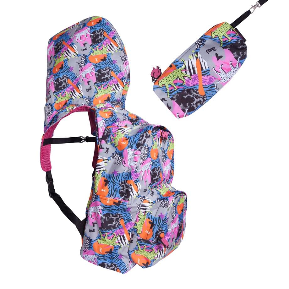 Morikukko B.T.S. Heard And Zebra Çıkarılabilir Kapüşonlu Sırt Çantası