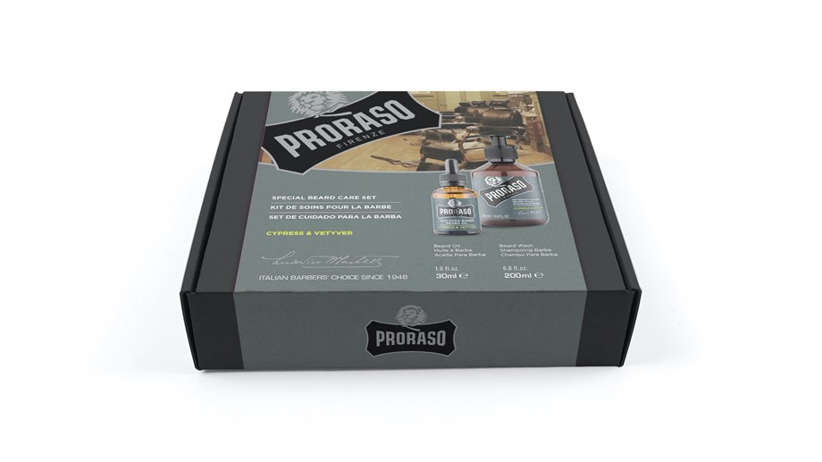 Proraso Duo Sakal Seti Bakım Yağı + Şampuan Cypress & Vetyver