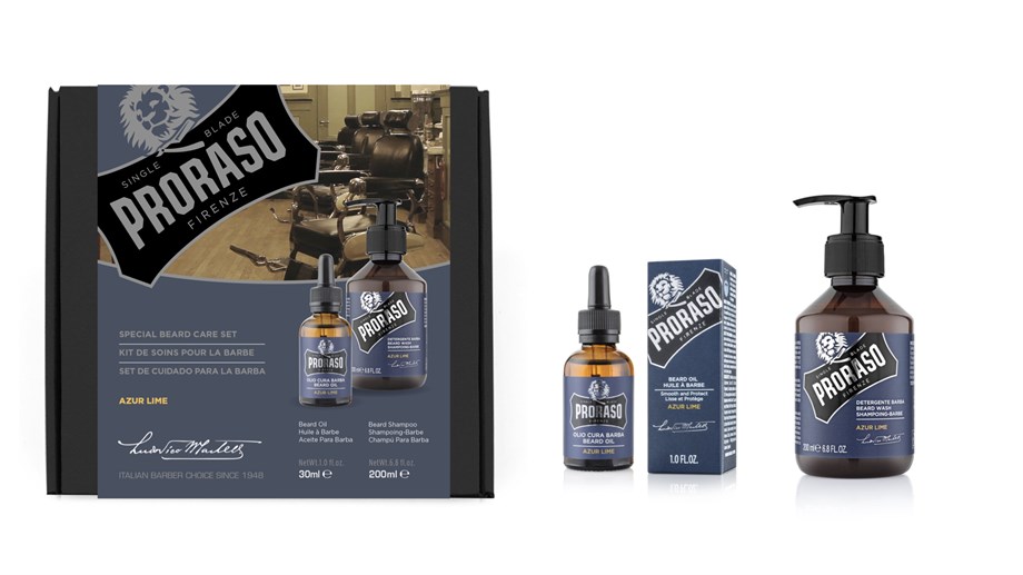 Proraso Duo Sakal Seti Bakım Yağı + Şampuan Azur Lime