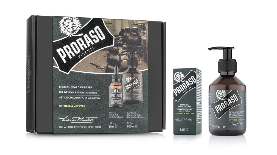Proraso Duo Sakal Seti Bakım Yağı + Şampuan Cypress & Vetyver