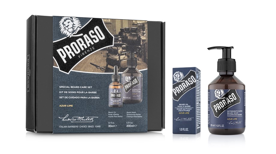 Proraso Duo Sakal Seti Bakım Yağı + Şampuan Azur Lime