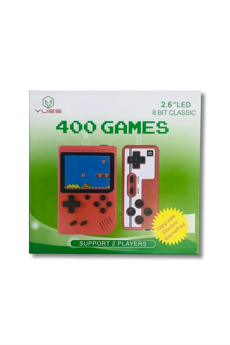 Retro 400 Nostalji Oyunlu Mini Atari Gameboy & Gamebox Oyun Konsolu Kırmızı