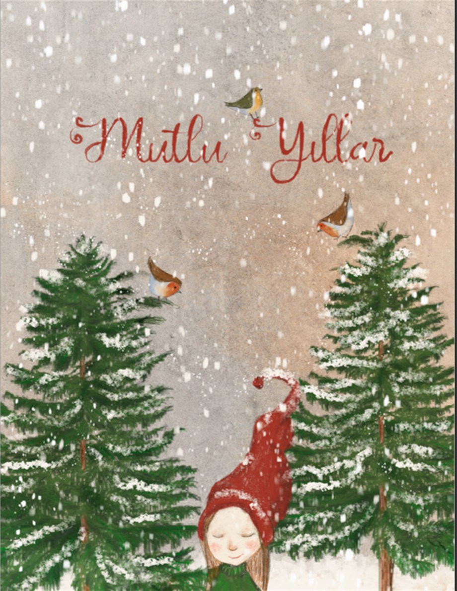 Şeyler Bulucu Tebrik Kartı, Kartpostal Kırmızı Bereli Kız
