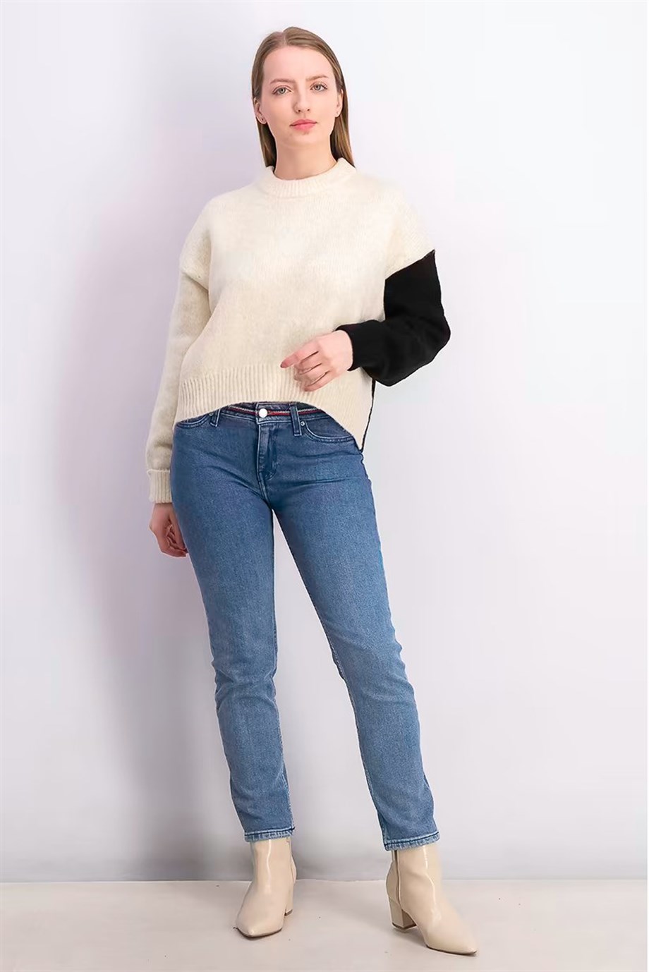 Topshop Kazak Crew Neck Bej