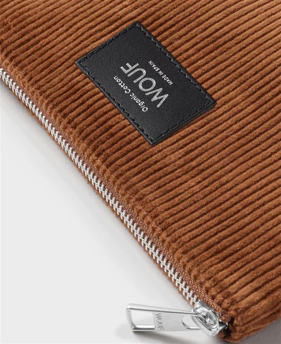 Wouf Clutch, El Çantası Pouch Corduroy Caramel