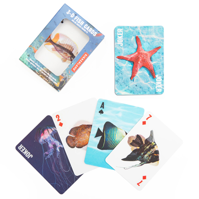 Kıkkerland 3-D Fish Cards-3-D Oyun Kartı Balık Temalı