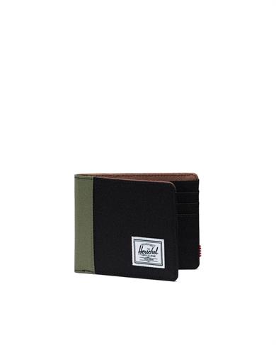 Herschel Cüzdan Roy Wallet Black/Four Leaf Clvr/Sddle Brn
