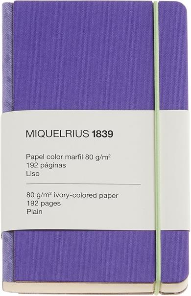 Miquelrius Notebook 1839 - Retro Sert Kapak Çizgisiz Defter Mor