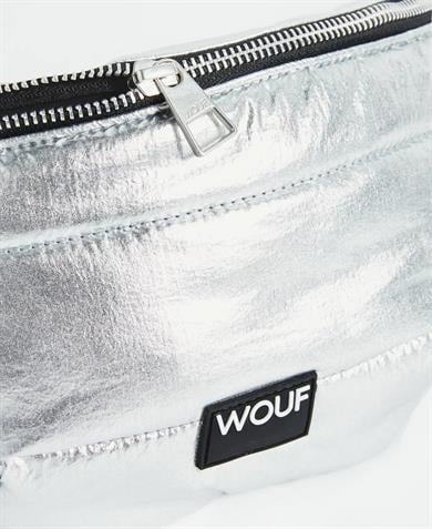 Wouf Bel Çantası Waist Bag Quilted Silver Glossy