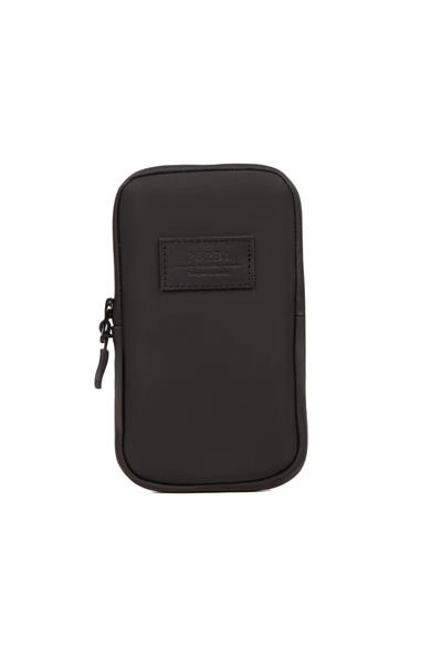 Pupba Omuz, Telefon Çantası Line X Deri Siyah/Siyah