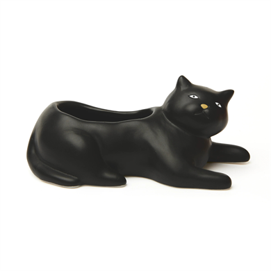 Kikkerland Cosmo the Black Cat Planter-Saksı Siyah Kedi
