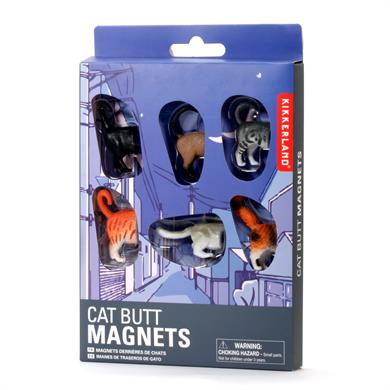 Kikkerland Cat Butt Magnets-Magnet Kedi Poposu