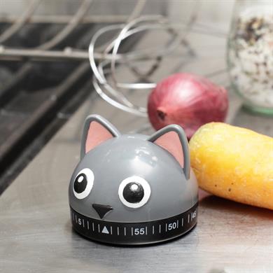 Kikkerland Kitchen Timer Cat-Mutfak Zamanlayıcı Kedi