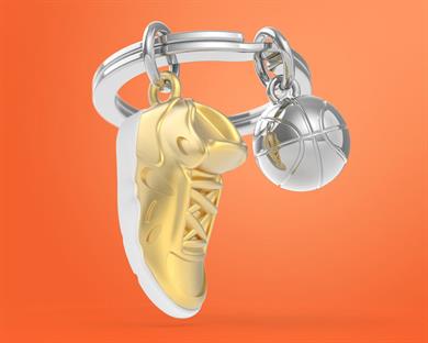 Metalmorphose Anahtarlık Basketbol Ayakkabısı Gold