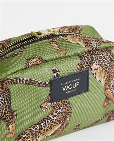 Wouf Makyaj Çantası Toiletry Bag Daily Olive Leopard