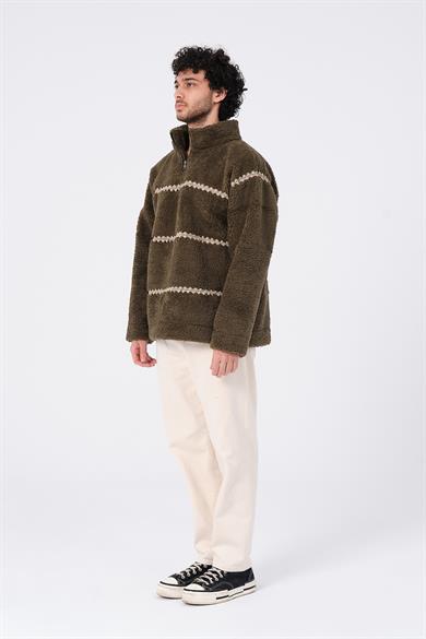 Cucaracha Peluş Sweatshirs Rose & Cross K.Haki
