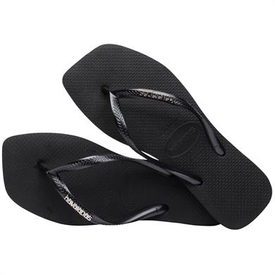 Havaianas Parmakarası Terlik Square Logo Metallic Black/Silver