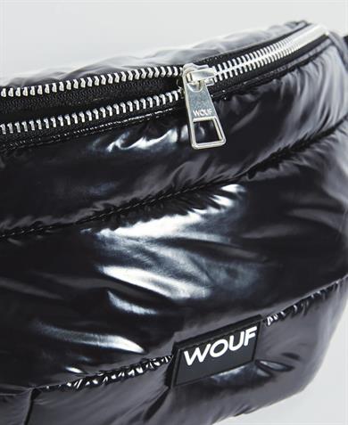 Wouf Bel Çantası Waist Bag Quilted Black Glossy