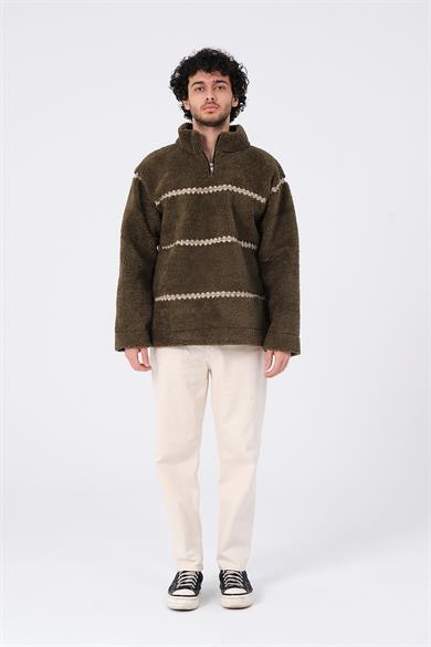 Cucaracha Peluş Sweatshirs Rose & Cross K.Haki