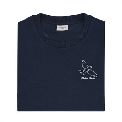 Maison Sacrée Sweatshirt Paloma Lacivert Baskılı