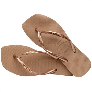Havaianas Parmakarası Terlik Square Logo Metallic Rose/Gold