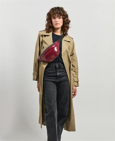 Wouf Bel Çantası Waist Bag Quilted Burgundy Glossy