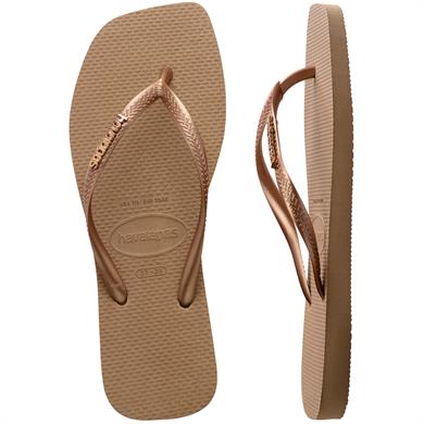 Havaianas Parmakarası Terlik Square Logo Metallic Rose/Gold
