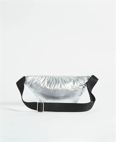 Wouf Bel Çantası Waist Bag Quilted Silver Glossy