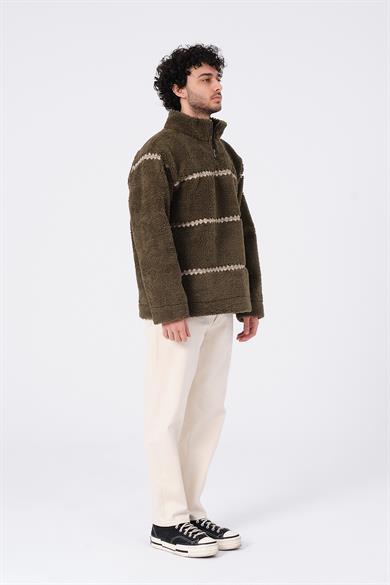 Cucaracha Peluş Sweatshirs Rose & Cross K.Haki