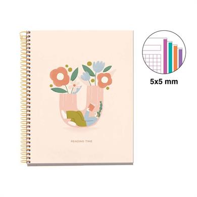 Miquelrius A5 Spiralli Kareli Defter Silviarosanna