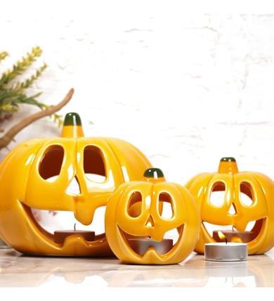 Balkabağı Seramik Tealight 3lü Set