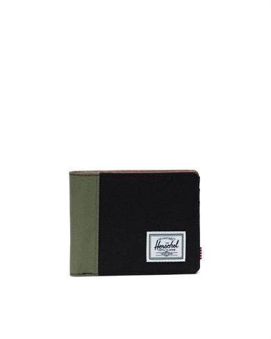 Herschel Cüzdan Roy Wallet Black/Four Leaf Clvr/Sddle Brn