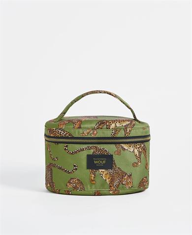 Wouf Makyaj Çantası Vanity Bag Daily Olive Leopard